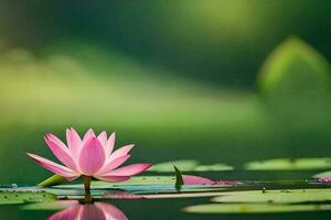 rose lotus fleur dans le l'eau. généré par ai photo