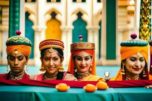 Indien mariage la photographie dans Delhi. généré par ai photo