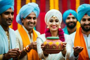 Indien mariage la cérémonie dans Londres. généré par ai photo