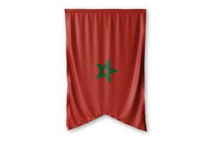 Maroc drapeau et blanc Contexte. - image. photo