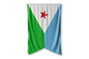 djibouti drapeau et blanc Contexte. - image. photo