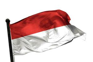 Indonésie drapeau sur une blanc Contexte. - image. photo
