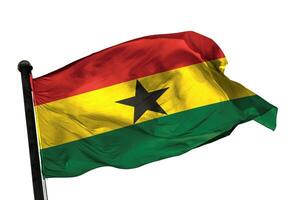 Ghana drapeau sur une blanc Contexte. - image. photo