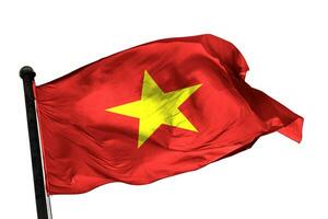 vietnam drapeau sur une blanc Contexte. - image. photo