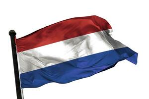 Pays-Bas drapeau sur une blanc Contexte. - image. photo