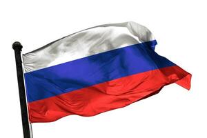 Russie drapeau sur une blanc Contexte. - image. photo