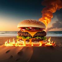 gratuit le meilleur chaud épicé Burger la photographie images volonté satisfaire votre les envies, génératif ai photo
