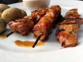 poulet barbecue nourriture viande sur une assiette