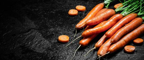 Frais bouquet de carottes . photo