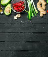 biologique aliments. différent en bonne santé des légumes . photo