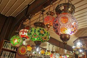 turc islamique coloré original verre les lampes photo