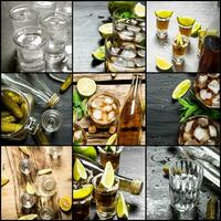 nourriture collage de de l'alcool les boissons . photo