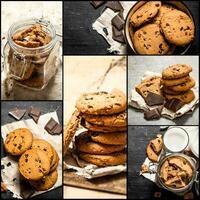 nourriture collage de biscuits. photo