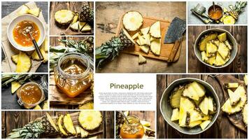 nourriture collage de ananas Confiture. photo