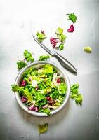 salade de Frais légumes verts. photo
