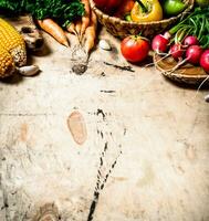 en bonne santé aliments. biologique des légumes. photo