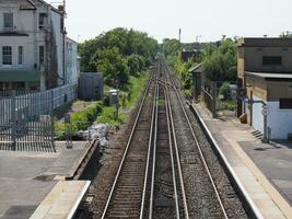 chemin de fer des pistes dans bexhill sur mer photo