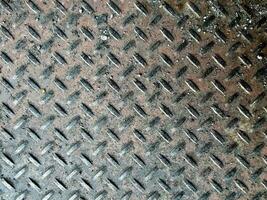 texture de le fer et aluminium assiette avec dessins. industriel matériaux photo