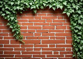 brique mur et vigne texture Contexte ai génératif photo