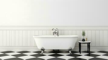 blanc tuile mur à carreaux Contexte salle de bains sol texture. ai généré photo