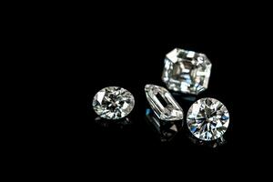 diamants sur noir Contexte photo