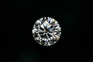 rond Couper gros diamant sur noir Contexte photo