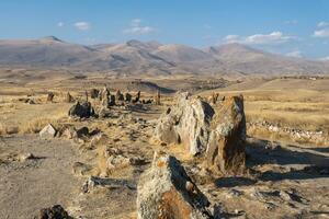 stonehenge dans le mégalithique site dans Arménie photo