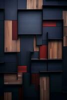 un abstrait mur avec beaucoup différent coloré carrés génératif ai photo