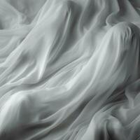 un abstrait image de une femme dans une blanc robe génératif ai photo