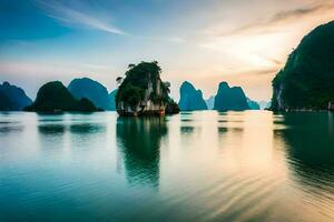 le Ha longue baie dans vietnam. généré par ai photo