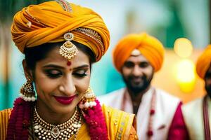 Indien mariage dans Delhi. généré par ai photo