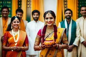 Indien mariage la photographie dans Hyderâbâd. généré par ai photo