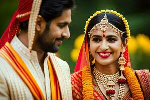 Indien mariage dans Inde. généré par ai photo