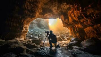 image de le grotte. ai généré photo