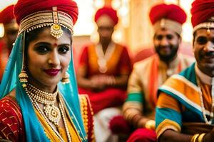 Indien mariage dans Bangalore. généré par ai photo