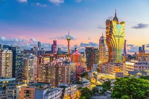 magnifique paysage urbain de macao centre ville photo