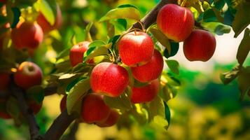 rouge délicieux et nectarine une fruit combinaison avec anti oxydant avantages ai généré photo