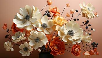 la nature élégance dans une floral bouquet, célébrer le beauté de croissance généré par ai photo