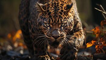 majestueux Bengale tigre, chat sauvage dans le forêt, beauté dans la nature généré par ai photo