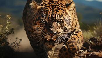 majestueux Bengale tigre, féroce et sauvage, erre le tropical forêt tropicale généré par ai photo