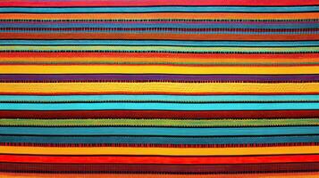 coloré mexicain sombrero Contexte. fermer de coloré tricoté texture. ai généré photo