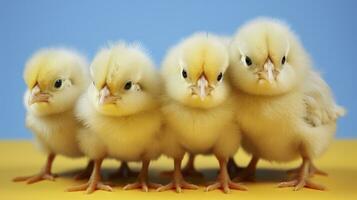 le charme de Jaune bébé poussins. génératif ai photo