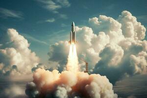 navire Navette Découverte ciel vaisseau spatial rouge fusée science espace de La technologie lancement vol spatial photo