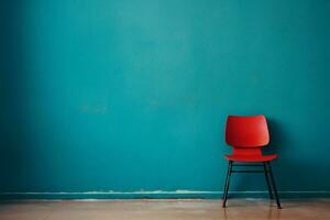 mur conception moderne rouge bleu style pièce meubles chaise intérieur sol photo