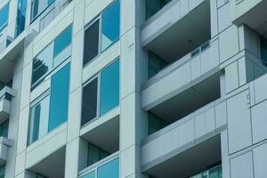 abstrait architectural détail de une Bureau bâtiment avec verre façade. Contexte. ai génératif pro photo