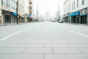 vide espace sur le rue. Contexte. ai génératif pro photo