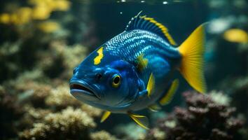 magnifique multi Couleur mandarin poisson. ai généré photo