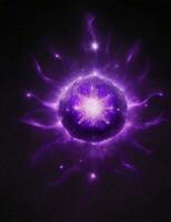 couronne Chakra, foncé violet pétillant illustration photo
