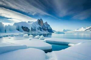 le Arctique est une endroit de extrême beauté et merveille. généré par ai photo