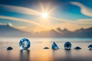 diamants dans le ciel. généré par ai photo